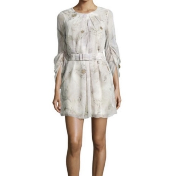DIANE VON FURSTENBERG Davina 100%Silk Floral Print Shift Dress - Picture 1 of 14